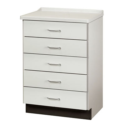 Clinton Treatment Cabinet, Molded Top, 5 Drawers — for Treatment Cabinet in Clinical and Institutional Care