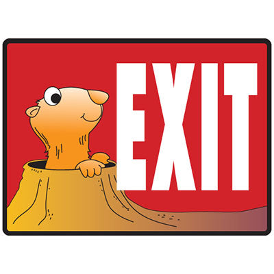 Clinton Exit Sign — for Accessories in Clinical and Institutional Care