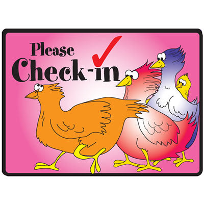 Clinton Please Check-In Sign — for Accessories in Clinical and Institutional Care