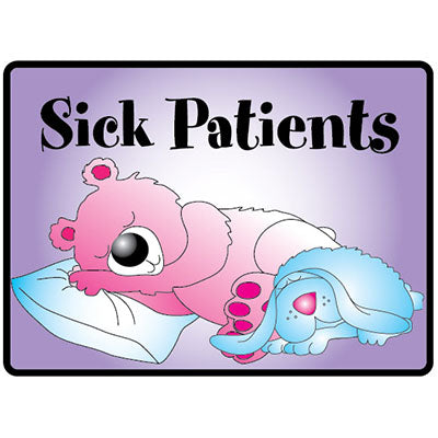 Clinton Sick Patients Sign — for Accessories in Clinical and Institutional Care