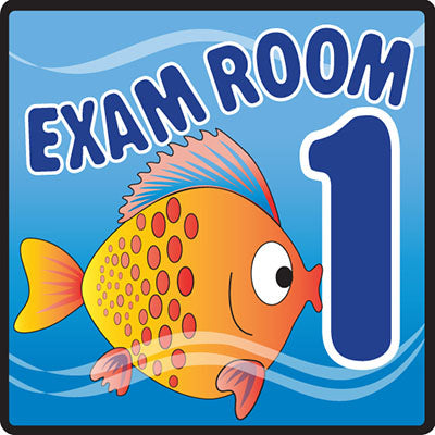Clinton Sign, Ocean Series, Exam Room 1 Sign — for Accessories in Clinical and Institutional Care