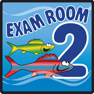 Clinton Sign, Ocean Series, Exam Room 2 Sign — for Accessories in Clinical and Institutional Care