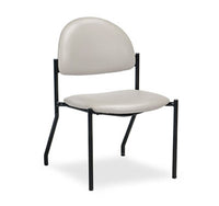 Clinton F-Series Black Frame Chair with No Arms — for Seating in Clinical and Institutional Care