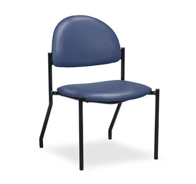 Clinton F-Series Black Frame Chair with No Arms — for Seating in Clinical and Institutional Care