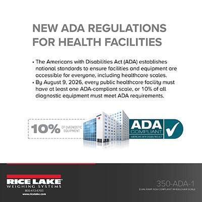 Rice Lake Dual Ramp ADA Compliant Wheelchair Scale — for Mobility and Patient Transport