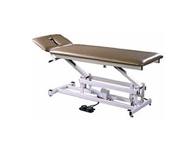 Tri W-G Treatment Table, Motorized Hi-Lo 2 section, 27" x 76", 400 lb capacity, with casters — for Treatment and Examination Rooms