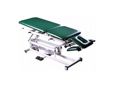 Tri W-G Treatment Table, Motorized Hi-Lo 5 section, elevated ctr, 27" x 76", with casters — for Treatment and Examination Rooms