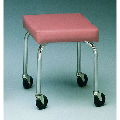CanDo Mobile stool, no back, square top, 18" H, specify upholstery color — for Clinical and Treatment Rooms