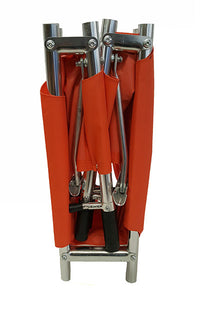 Line2Design Four Fold Stretcher, Aluminum, Orange with Handles & Bag — for Flexibility and Mobility Training
