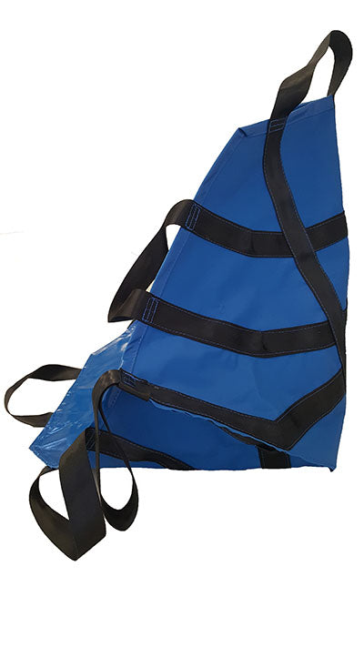 Line2Design Portable Transport Seat/Chair, All Impervious w/8 Handles, Royal Blue — for Flexibility and Mobility Training