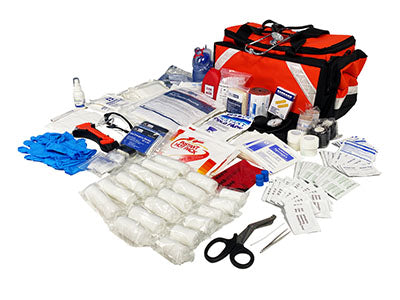 Line2Design First Aid Kit, Elite Trauma Bag, 25.25" x 13.75" x11.5", Orange — for Medical Bags and Supplies in Clinical and Institutional Care