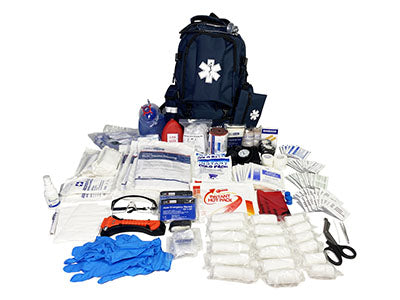 Line2Design First Aid Kit, Large Medical Backpack, 21.25" x 14" x 12", Navy — for Medical Bags and Supplies in Clinical and Institutional Care