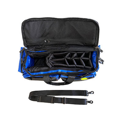 Line2Design Deluxe O2 Bag, All Impervious, 27" x 12" x10", Royal Blue — for Medical Bags and Supplies in Clinical and Institutional Care