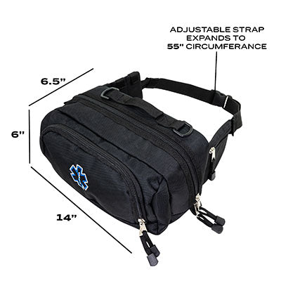 Line2Design Deluxe First Aid Fanny Pack, 11.5" x 5" x 7.5" — for Medical Bags and Supplies in Clinical and Institutional Care