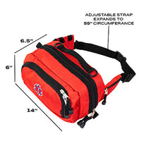 Line2Design Deluxe First Aid Fanny Pack, 11.5" x 5" x 7.5" — for Medical Bags and Supplies in Clinical and Institutional Care