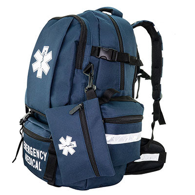 Line2Design Large Medical Backpack, 21.25" x 14" x 12", Navy — for Medical Bags and Supplies in Clinical and Institutional Care