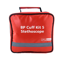 Line2Design Blood Pressure Multi-cuff Kit 5 with XL High Contrast Gauge and Stethoscope, Red — for Blood Pressure Monitoring