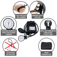 Line2Design Blood Pressure Cuffs, Large Adult, Black — for Blood Pressure Monitoring