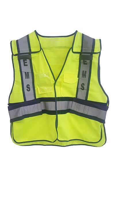 Line2Design Safety Vest, INEMS IN Yellow withNavy Trim, Universal Adjustable Sizes S-XXL — for Treatment and Examination Rooms