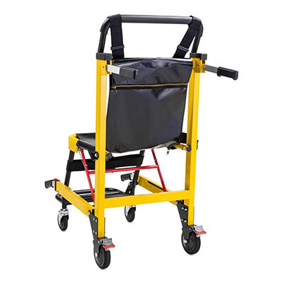 Line2Design Deluxe, Heavy Duty Stair Chair with 4 Wheels, Yellow — for Transportation in Clinical and Institutional Care