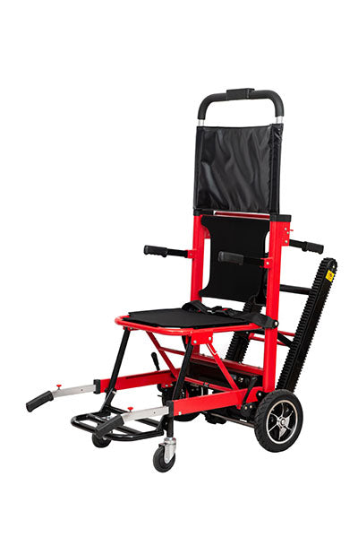 Line2Design Battery Powered Track Stair Chair, Red — for Organized Equipment Storage