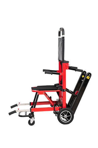 Line2Design Battery Powered Track Stair Chair, Red — for Organized Equipment Storage