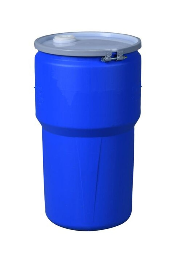 Justrite 1610MBRBG1 14 Gallon, Metal Bolt Ring, Lab Pack Open Head Plastic Barrel Drum with 1x2in and 1x3/4in Bung Holes Industrial Safety Products