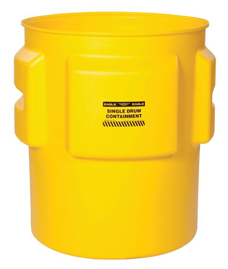 Justrite 1612 65 Gallon Single Salvage Drum Containment Unit Funnels
