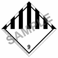 J.J. Keller Class 9 Miscellaneous Labels - Paper, 50 Sheets/Pk (2 Labels/Sheet)