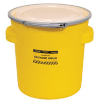 Justrite 1602 Metal Lever-Lock, Salvage Plastic Drum Barrel, Yellow Industrial Safety Products