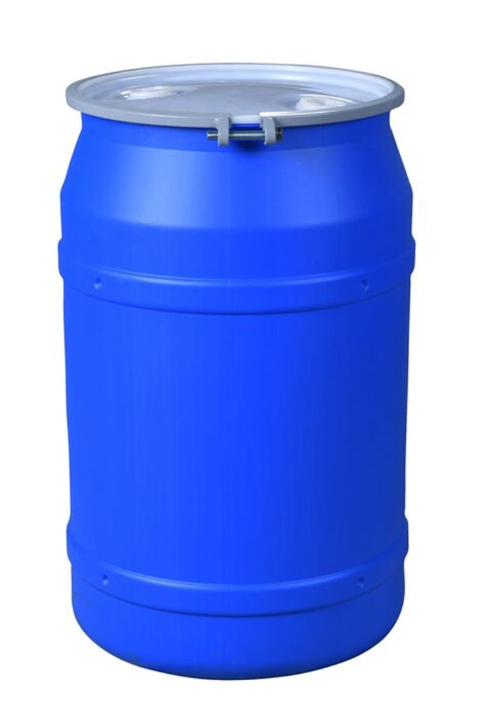 Justrite 1656MBRBG2 55 Gallon, Metal Bolt Ring, Lab Pack Open Head Plastic Barrel Drum with 2x2in Bung Holes Industrial Safety Products