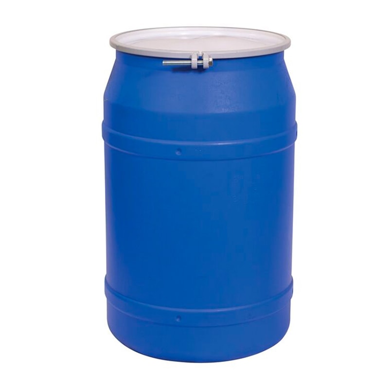 Justrite 1656MBBR 55 Gallon, Metal Bolt Ring, Lab Pack Open Head Plastic Barrel Drum, Blue Industrial Safety Products