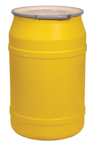 Justrite 1656MBG2 55 Gallon, Metal Lever-Lock, Lab Pack Open Head Plastic Barrel Drum with 2x2in Bung Holes Industrial Safety Products