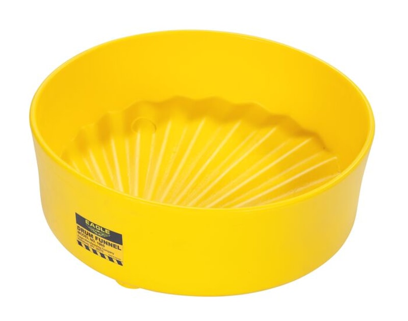 Justrite 1660 18in Diameter Drum Funnel, Yellow