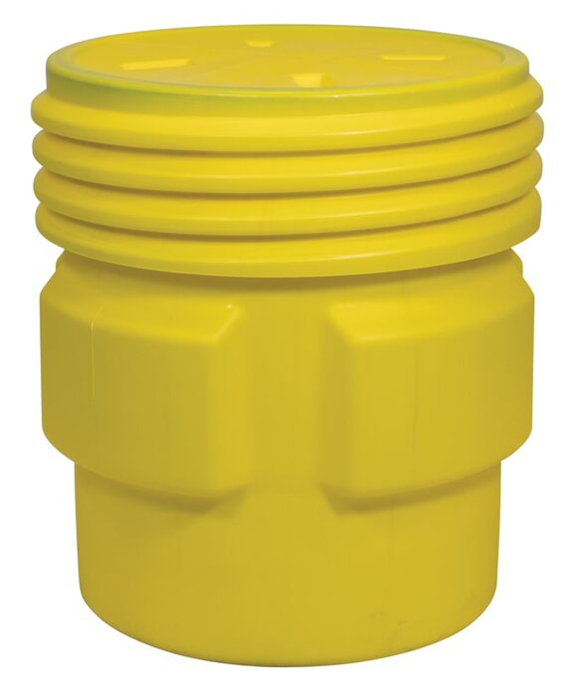 Justrite 1661 Overpack Plastic Drum Barrel, Screw-On Lid, Yellow Industrial Safety Products