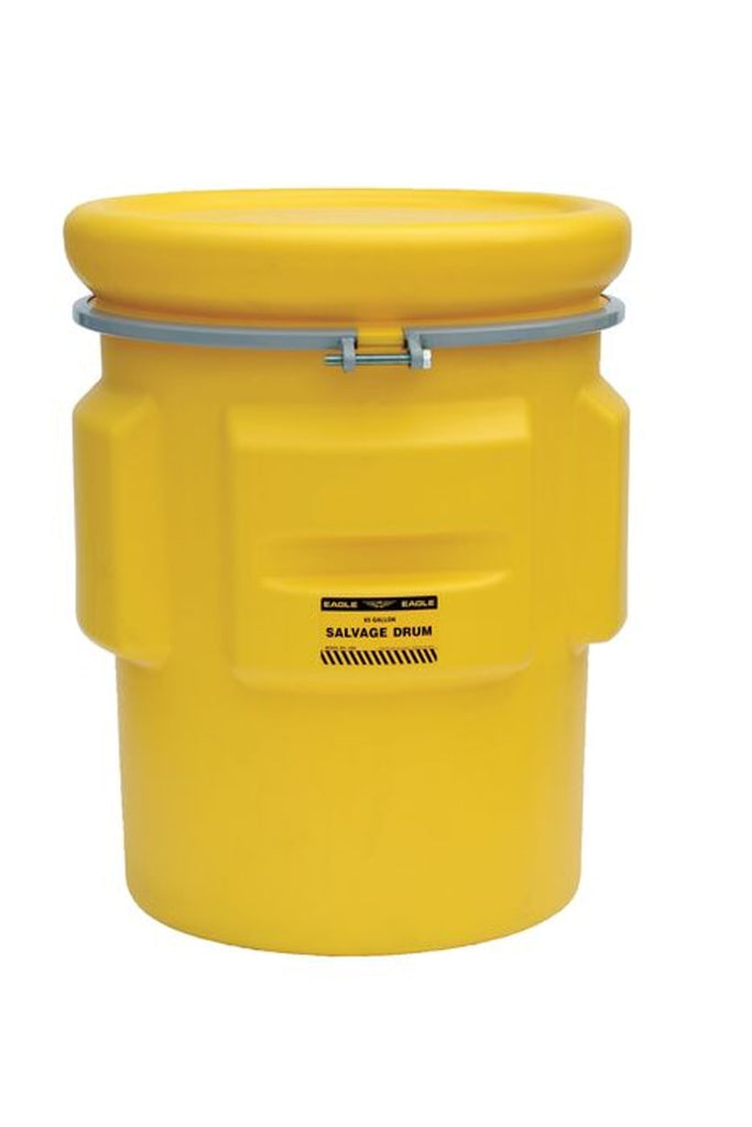 Justrite 1665 Metal Bolt Ring, Salvage Plastic Drum Barrel, Yellow Industrial Safety Products
