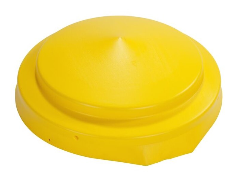 Justrite 1666 23in Diameter Closed Head Drum Cover, Yellow