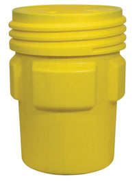 Justrite 1661 Overpack Plastic Drum Barrel, Screw-On Lid, Yellow Industrial Safety Products