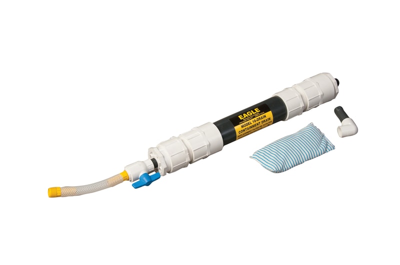 Justrite 16DRAIN Spill Containment Drain Assembly, Includes 1 Replaceable Filter Accessories for Safety Cabinets
