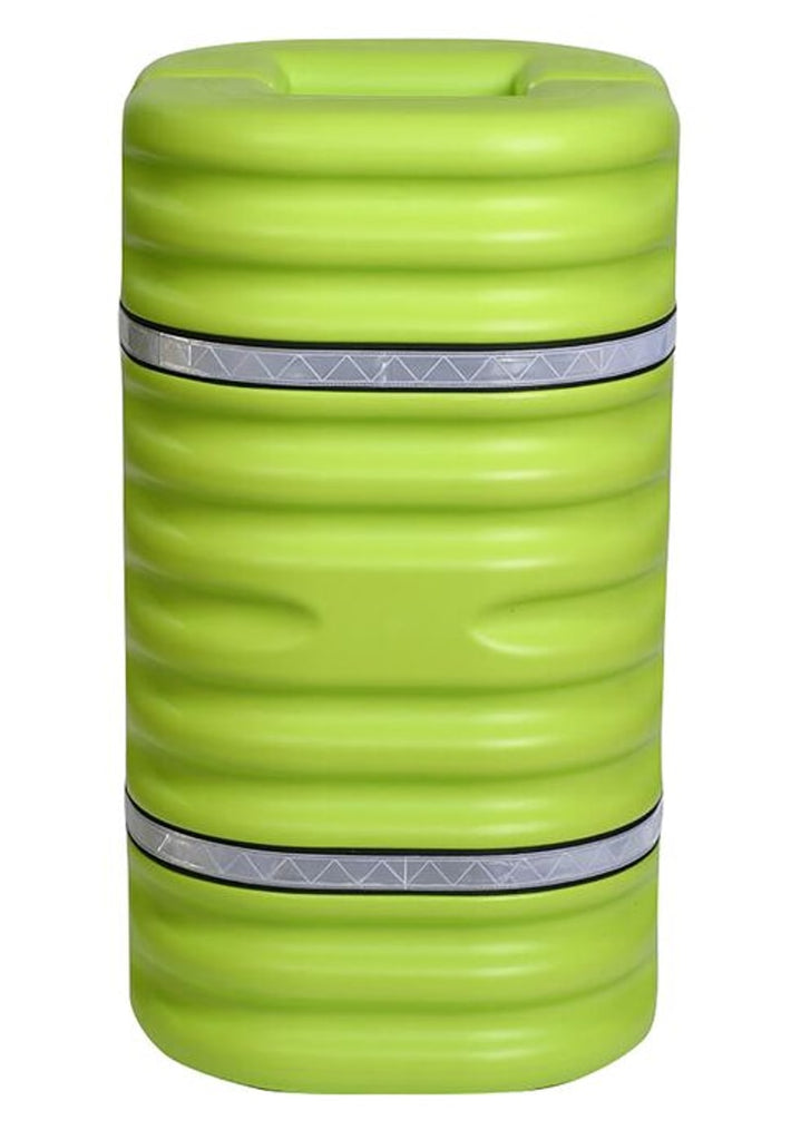 Justrite 1708LM Fits 8in Square Column, Hi-Visibility Column Protector with Reflective Straps, Lime Industrial Safety Products
