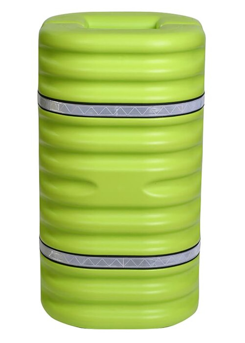Justrite 1709LM Fits 9in Round Column, Hi-Visibility Column Protector with Reflective Straps, Lime Industrial Safety Products