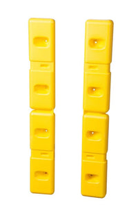 Justrite 1726 6in by 42in, Plastic Wall Protector, Set of 2, Yellow Industrial Safety Products