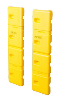 Justrite 1728 10in High by 42in Long, Set of 2, Wall Protector, Yellow Industrial Safety Products