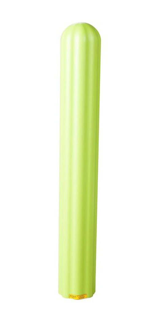 Justrite 1732LM 4in by 56in Fluted Bollard Cover, Lime Industrial Safety Products
