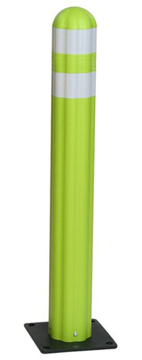 Justrite 1734LM 5.75inW by 42inH, Plastic Guide Post Delineators - 3in Wide Reflective Band, Lime Industrial Safety Products