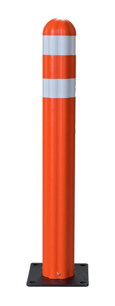 Justrite 1734Y 5.75inW by 42inH, Plastic Guide Post Delineators - 3in Wide Reflective Band Industrial Safety Products