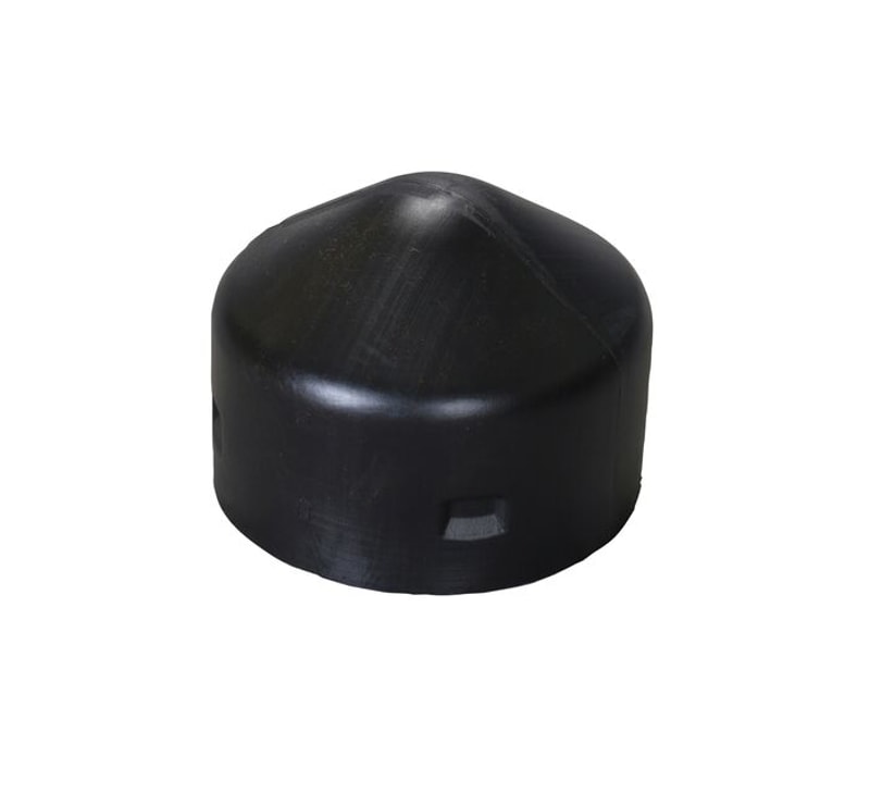 Justrite 1749 5in Outside Diameter, 4in Round Plastic Post Cap, Black Industrial Safety Products
