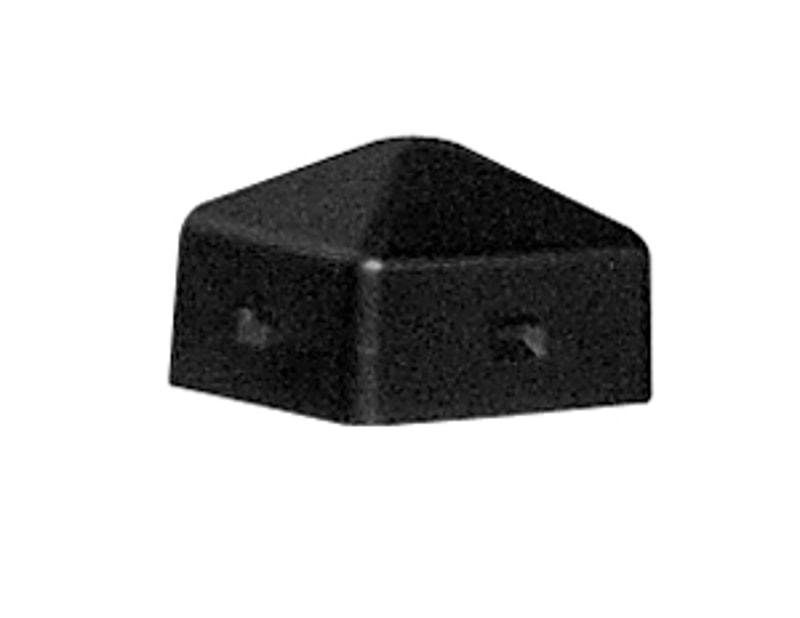 Justrite 1759 5-1/4in Outside Diameter, 5in Square Plastic Post Cap, Black Industrial Safety Products