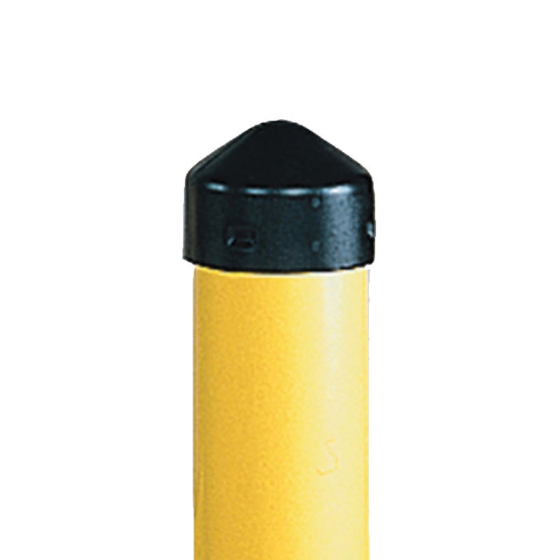 Justrite 1769 7in Outside Diameter, 6in Round Plastic Post Cap, Black Industrial Safety Products