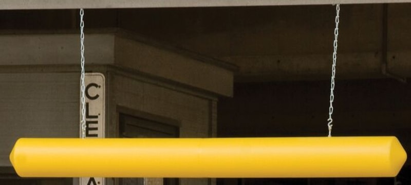 Justrite 1781 7in by 77in Plastic Clearance Bar, Yellow Industrial Safety Products